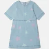 Stella Star Print Denim T-Shirt-Kleid