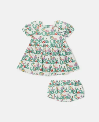 Stella Vine Print Dress und Bloomers Set