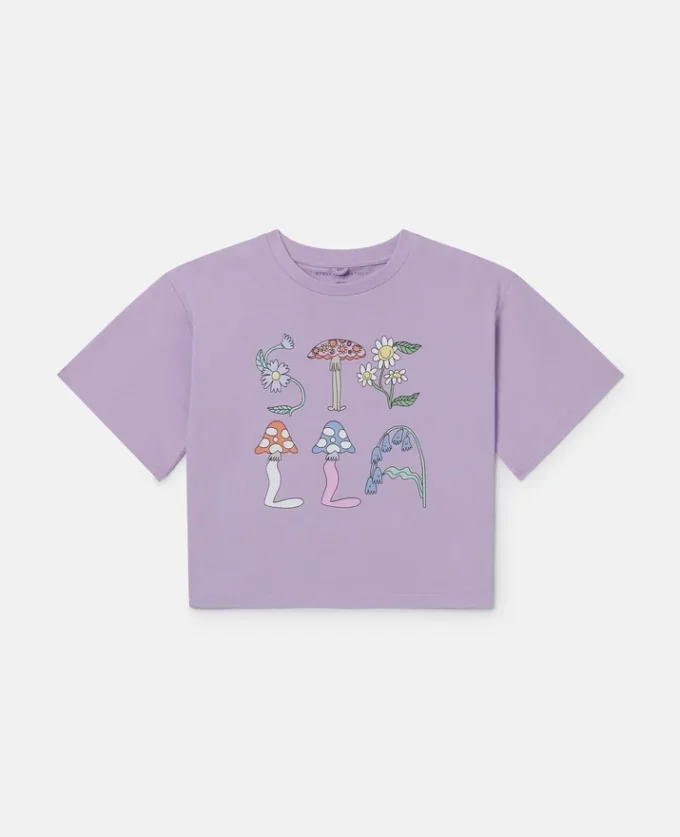 Stella Woodland Lettering Cropped T-Shirt