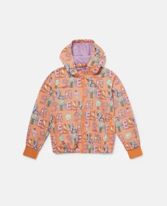 Stella Woodland Lettering Regenjacke mit Kapuze