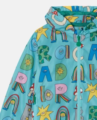 Stella Woodland Lettering Regenjacke mit Kapuze