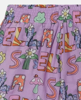 Stella Woodland Shorts mit elastischem Bund und Schriftzug