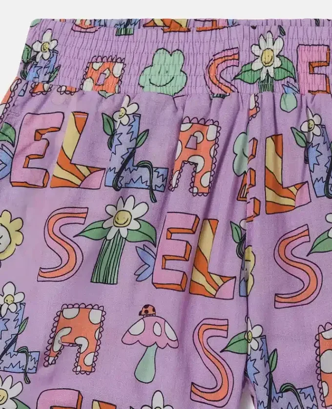 Stella Woodland Shorts mit elastischem Bund und Schriftzug