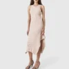 Strick-Maxikleid mit ausgestelltem Rock