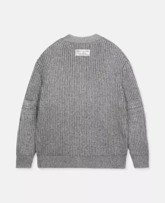 Strickjacke aus Bio-Baumwolle mit Erdbeer-Applikation