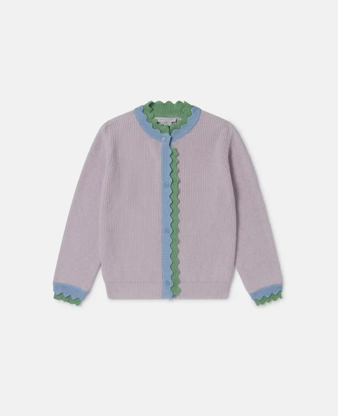 Strickjacke mit Wellenkante