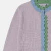 Strickjacke mit Wellenkante