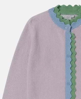 Strickjacke mit Wellenkante