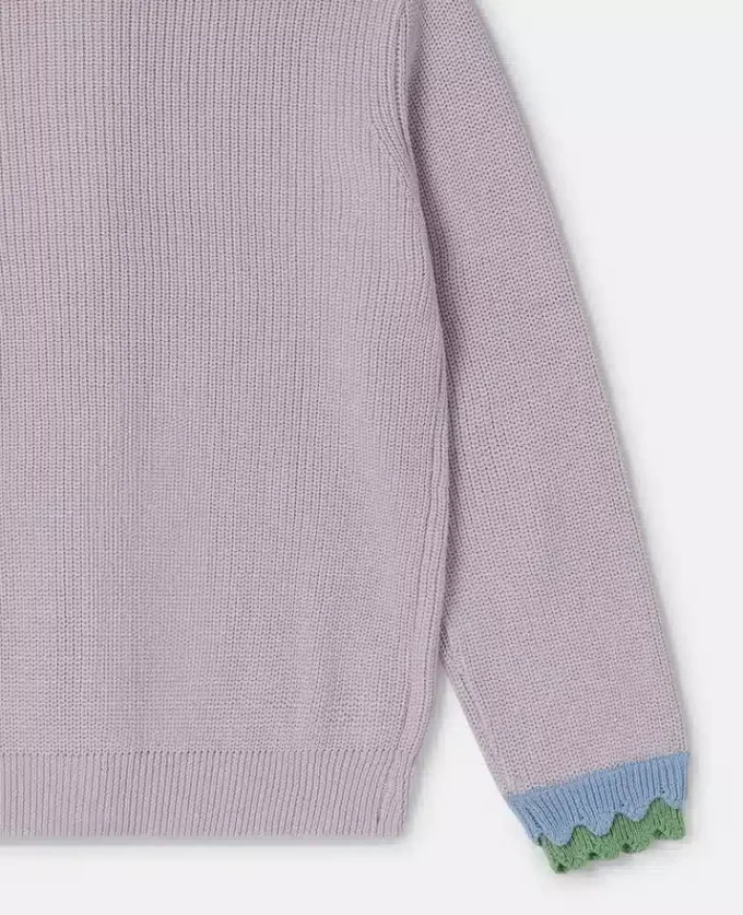 Strickjacke mit Wellenkante