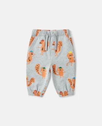 Sweathose mit Eichhörnchen-Grafik und Kordelzug