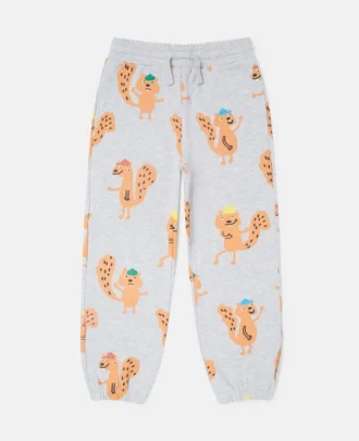 Sweathose mit Eichhörnchen-Grafik und Kordelzug