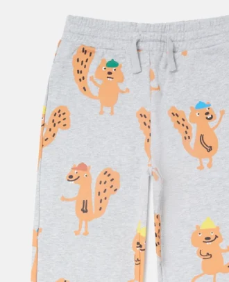Sweathose mit Eichhörnchen-Grafik und Kordelzug