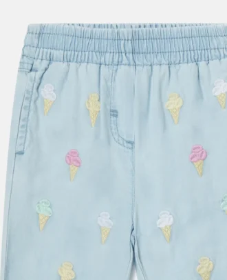 Sweathose mit Eiscreme-Stickerei