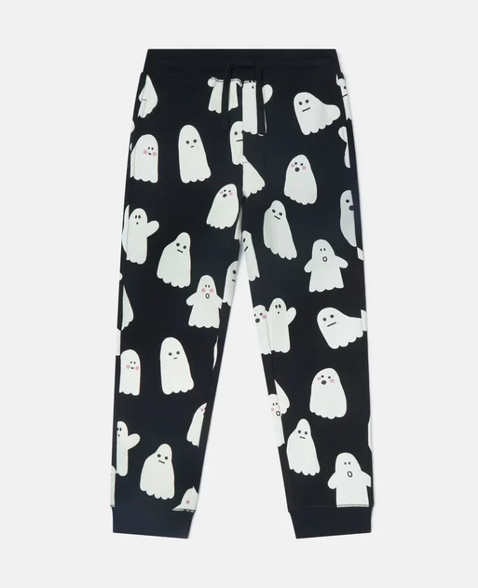 Sweathose mit Kordelzug und Geisterprint