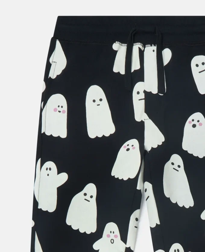 Sweathose mit Kordelzug und Geisterprint