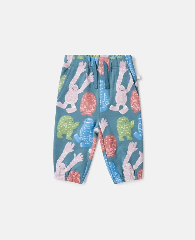 Sweathose mit Monster-Print und Kordelzug