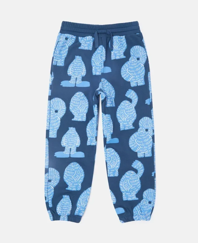 Sweathose mit Monster-Print und Kordelzug