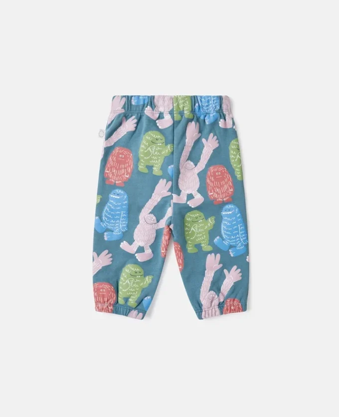 Sweathose mit Monster-Print und Kordelzug