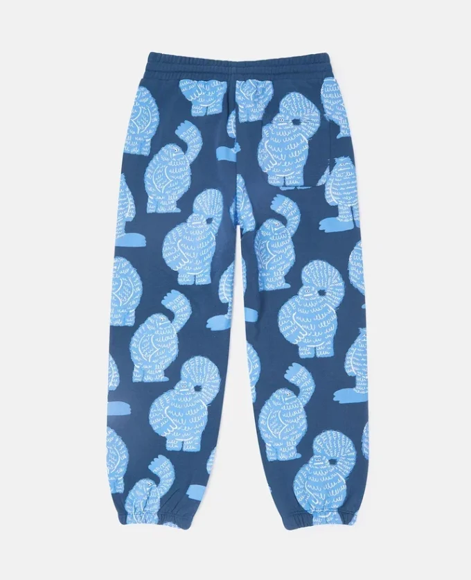 Sweathose mit Monster-Print und Kordelzug