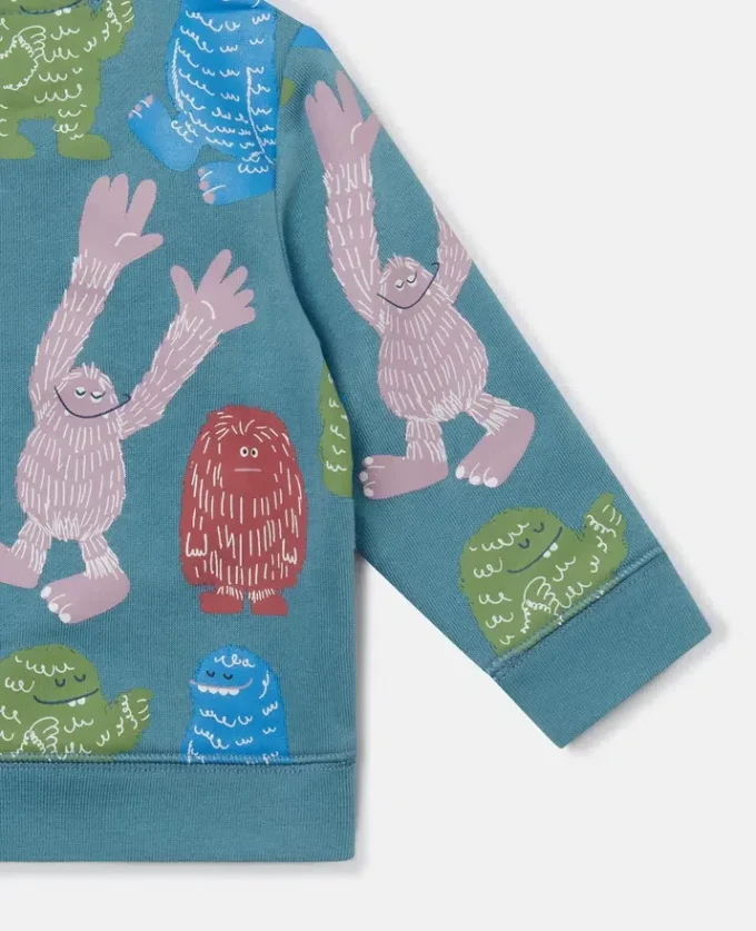Sweathose mit Monster-Print und Kordelzug