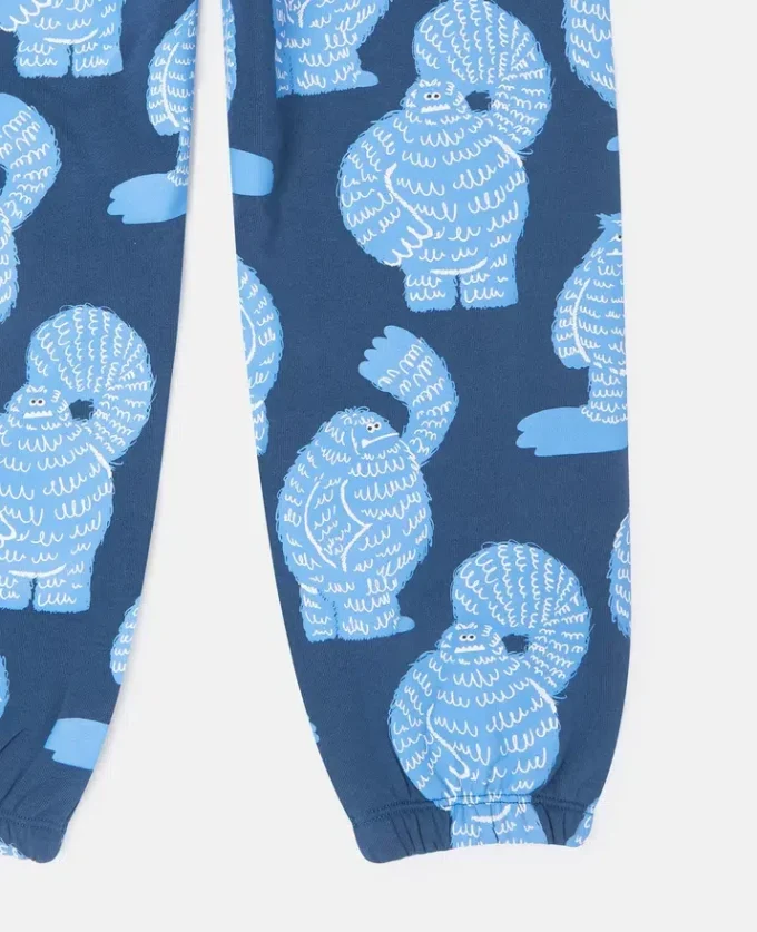 Sweathose mit Monster-Print und Kordelzug