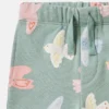 Sweathose mit Taillenkordel und Taubenprint