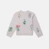 Sweatshirt mit Blumenstickerei
