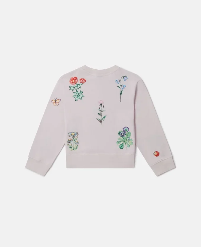 Sweatshirt mit Blumenstickerei