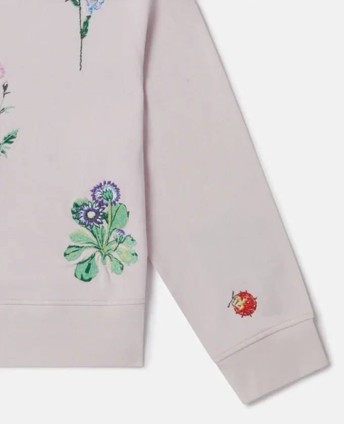 Sweatshirt mit Blumenstickerei