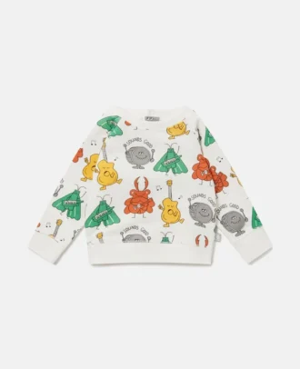 Sweatshirt mit Bug-Band-Print