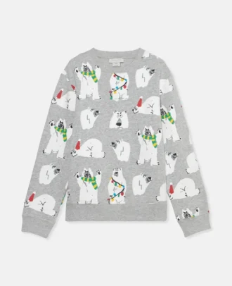 Sweatshirt mit Eisbären-Print