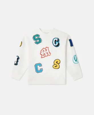 Sweatshirt mit gestickten Markeninitialen