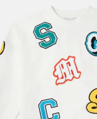 Sweatshirt mit gestickten Markeninitialen