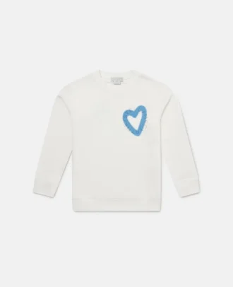 Sweatshirt mit Graffiti-Herz-Print