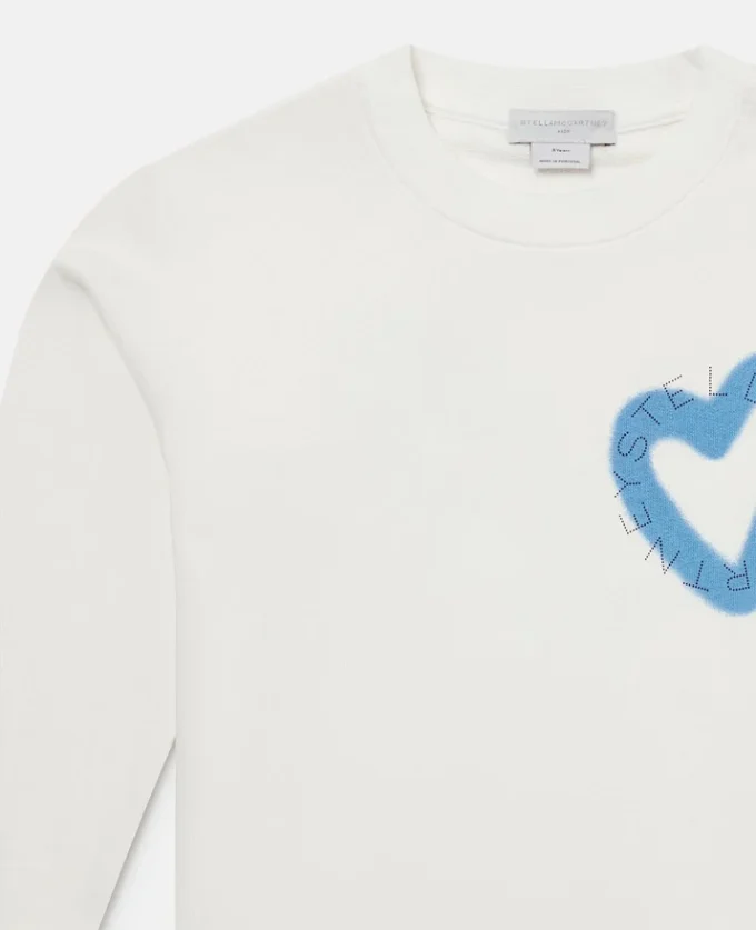 Sweatshirt mit Graffiti-Herz-Print