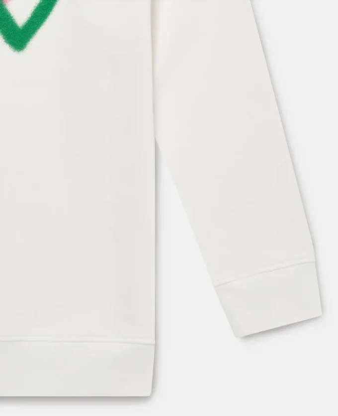 Sweatshirt mit Graffiti-Herz-Print