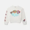 Sweatshirt mit „I Love You”-Stickerei