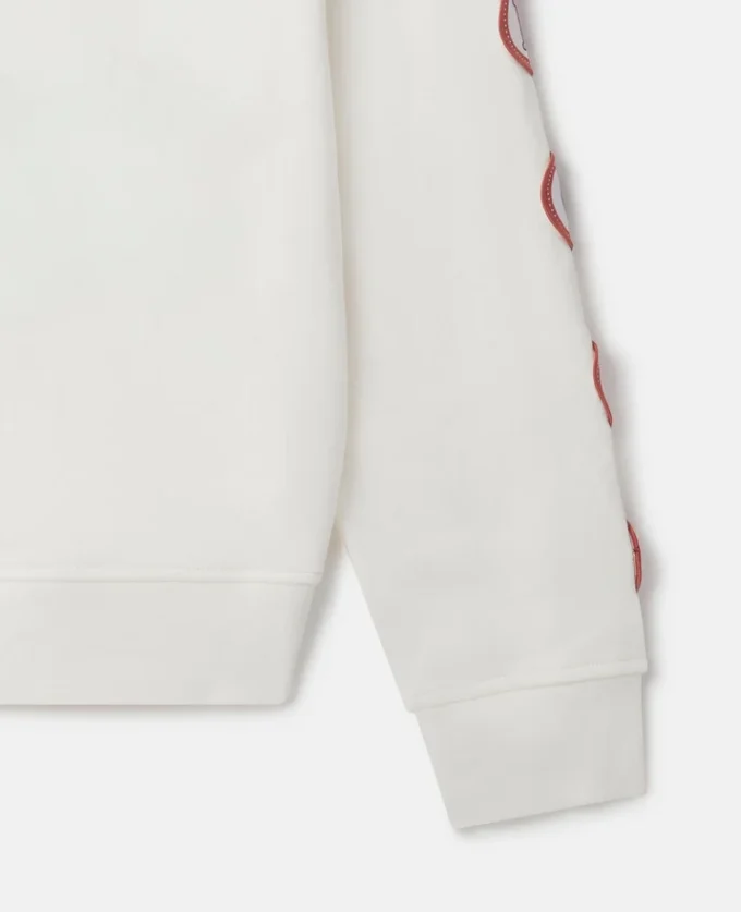 Sweatshirt mit „I Love You”-Stickerei