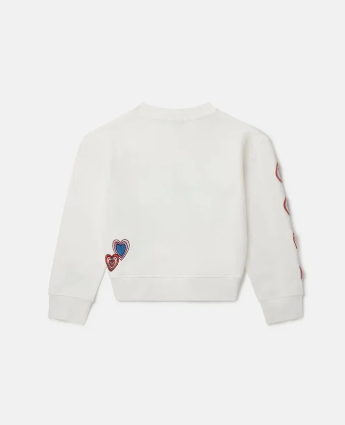 Sweatshirt mit „I Love You”-Stickerei