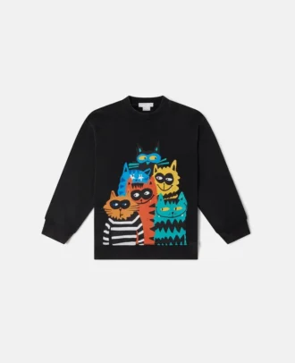 Sweatshirt mit Katzenmotiv