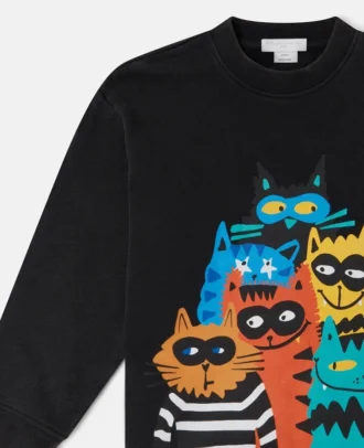 Sweatshirt mit Katzenmotiv