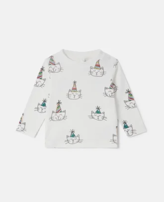 Sweatshirt mit Katzenprint