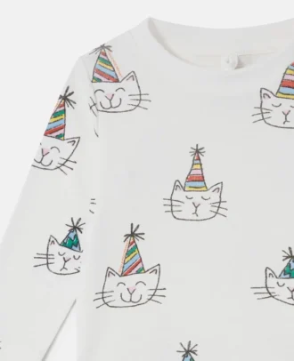 Sweatshirt mit Katzenprint