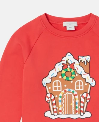 Sweatshirt mit Lebkuchenhaus-Motiv