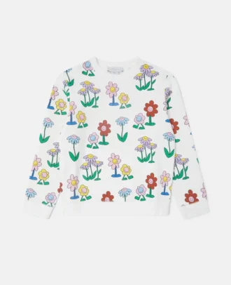 Sweatshirt mit Rundhalsausschnitt und Blumenprint