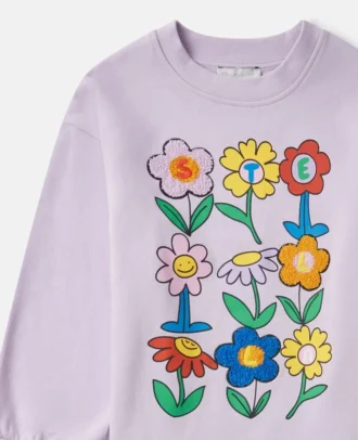 Sweatshirt mit Rundhalsausschnitt und Blumenprint