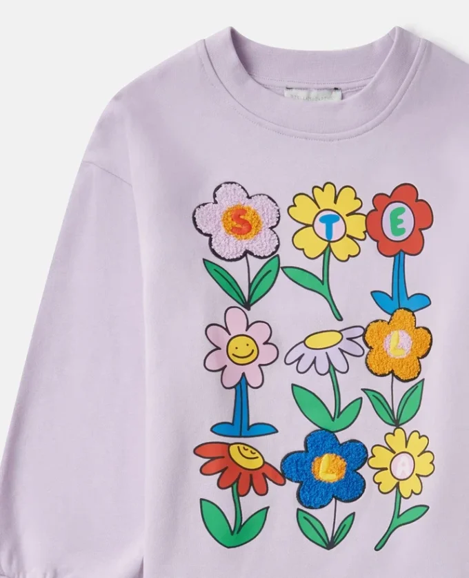 Sweatshirt mit Rundhalsausschnitt und Blumenprint
