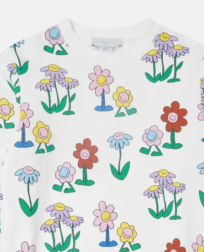 Sweatshirt mit Rundhalsausschnitt und Blumenprint