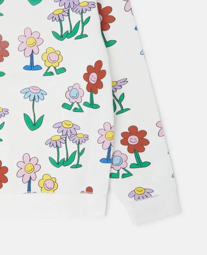 Sweatshirt mit Rundhalsausschnitt und Blumenprint