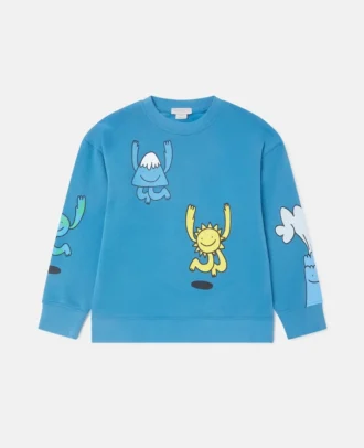 Sweatshirt mit Rundhalsausschnitt und Earth Friends-Grafik